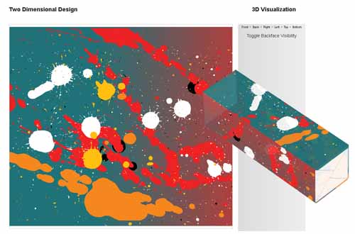 Online interactive creative editor for the packaging industry