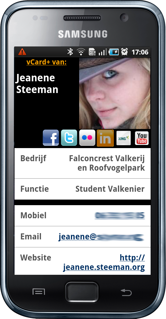 Digital businesscard framework.