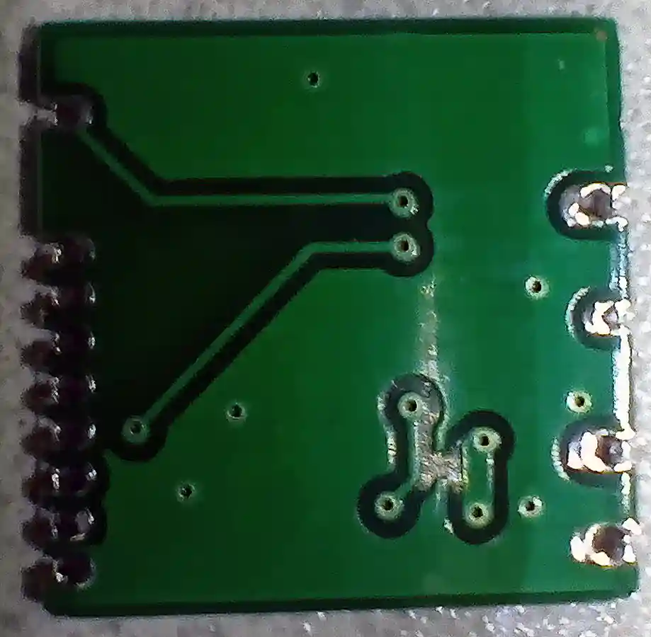 Falconry telemetry real PCB back