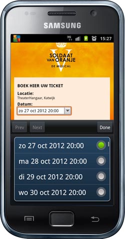 Mobile e-commerce purchase configuration
