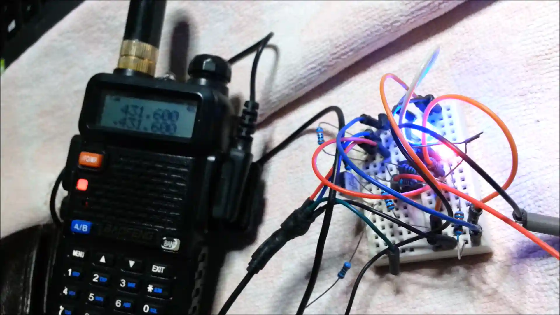 Prototype AVR Morse code call sign generator