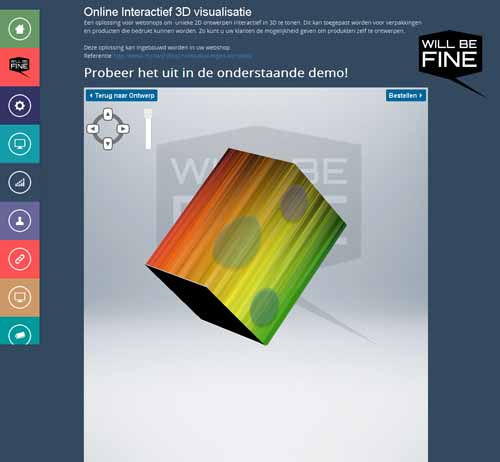 Online Interactive 3D Packaging Modeling